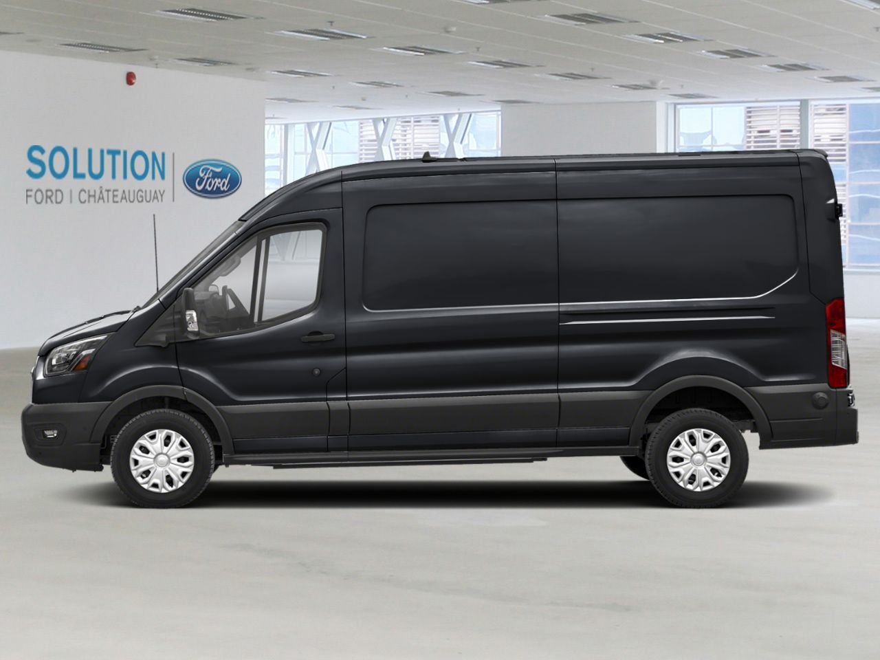 2025 Ford E-Transit Cargo Van Agate Black Metallic Châteauguay - photo #2