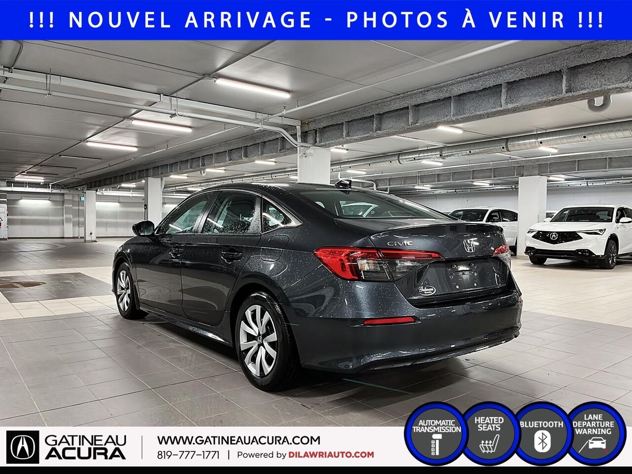 Honda Civic LX 2024 Gris Gatineau - photo #6