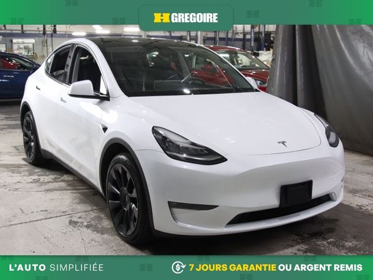 2022 Tesla Model Y Long Range AWD AUTO A/C MAGS CUIR TOIT NAV CAM REC White