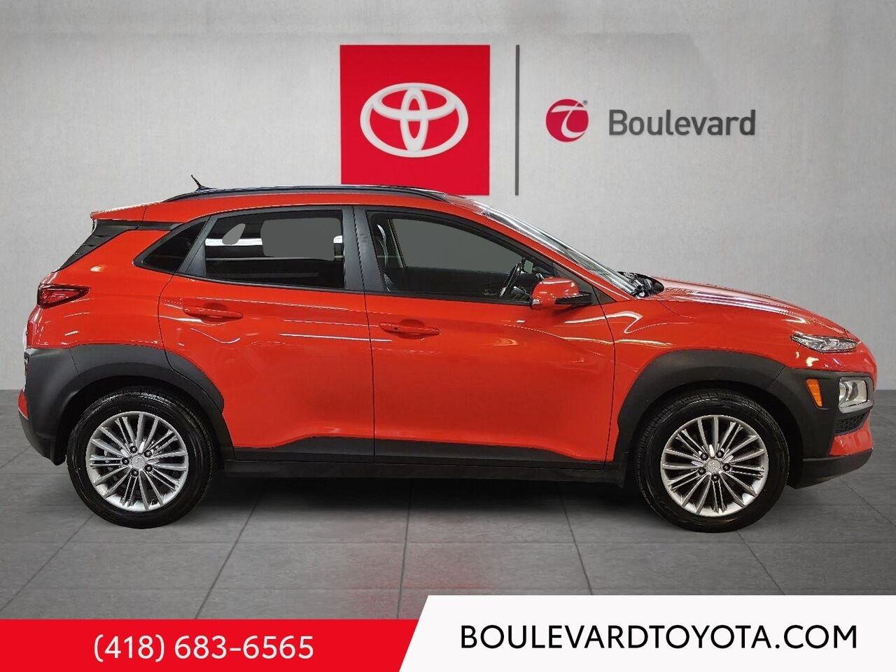 2020 Hyundai KONA 100574A-91 | 2.0L LUXE, AWD Orange Québec - photo #2