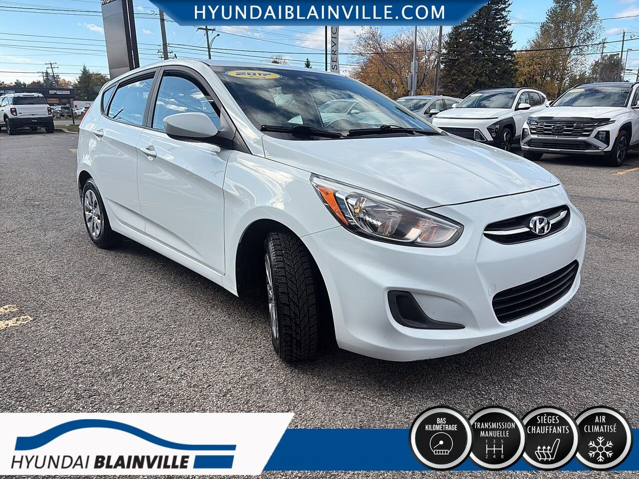 2017 Hyundai Accent White Blainville - photo #2