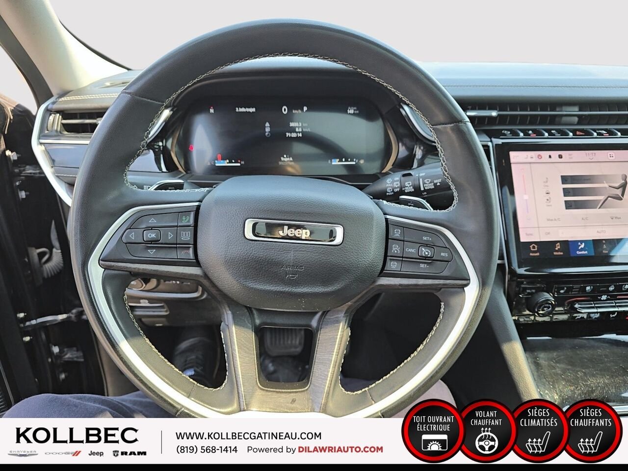 2023 JEEP GRAND CHEROKEE 26561 | Limited 4x4 Black Gatineau - photo #7