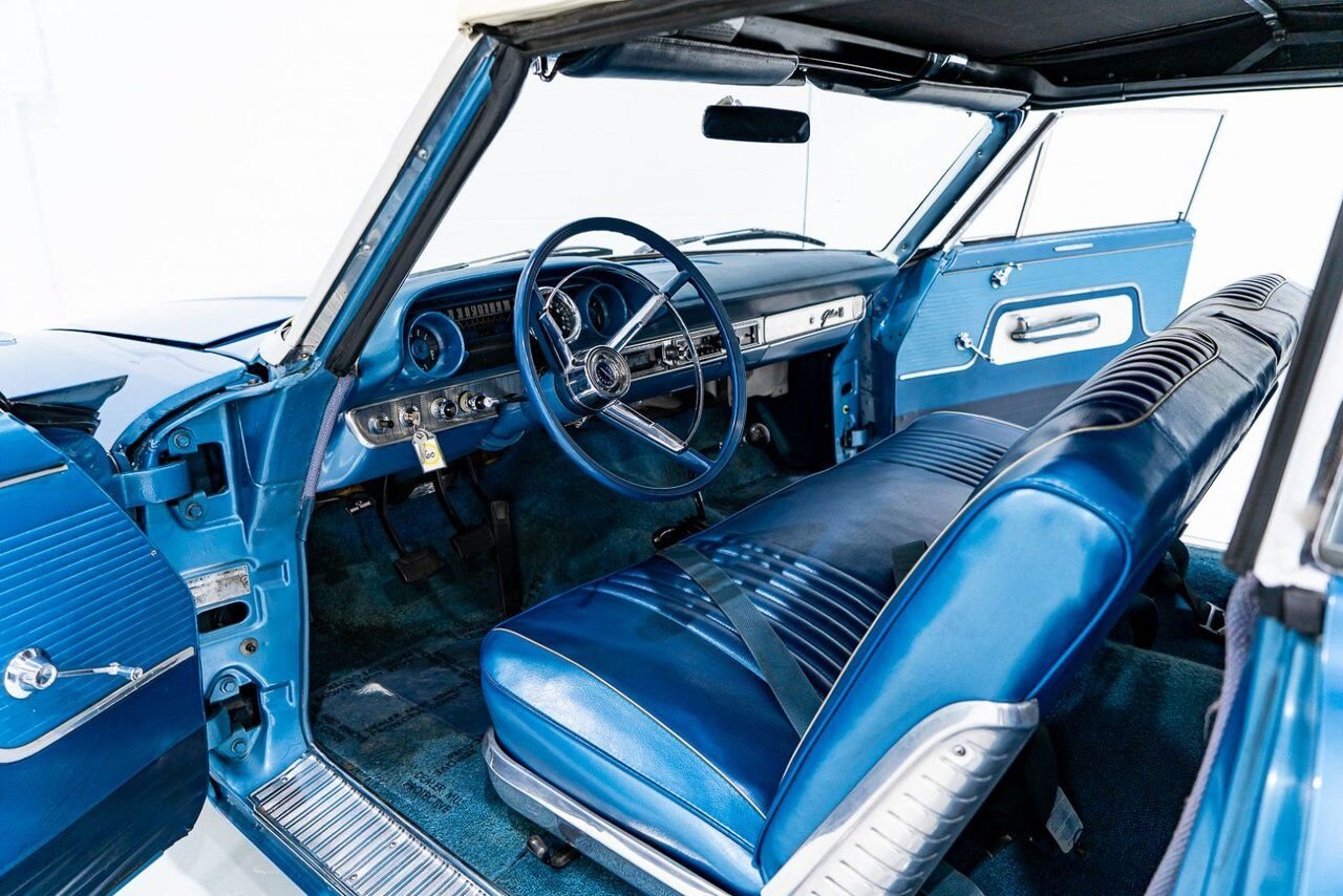 1963 Ford Galaxie 500 *PRIX EN USD* 406 Cu In TriPower 4-Speed Convertible Blue Montreal - photo #7