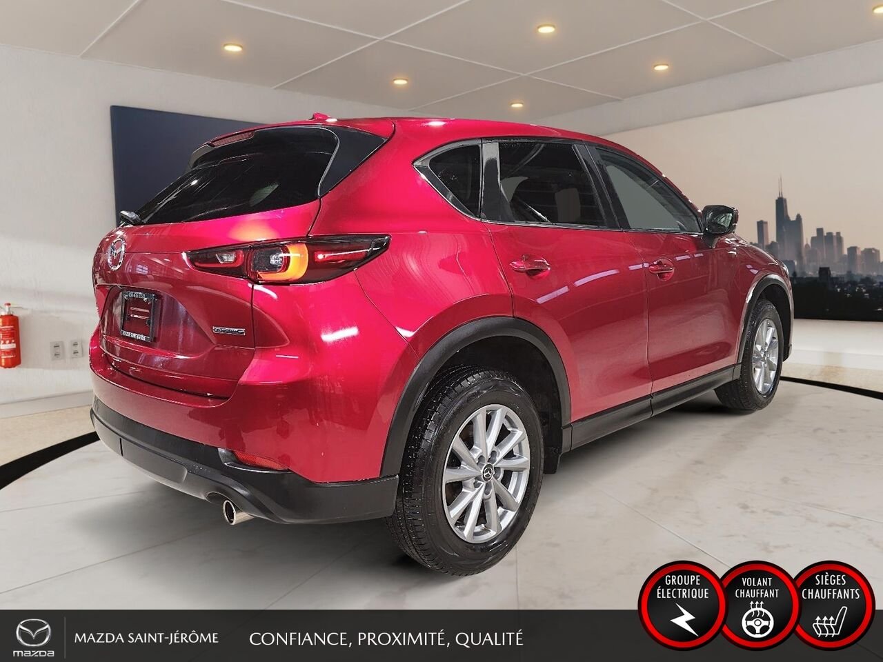 Mazda CX-5 GS | CUIR | AWD | MAGS | HAYON ÉLECTRIQUE | ACCÈS ET DÉMARRAGE SANS CLÉ 2025 Rouge Saint-Jérôme - photo #5