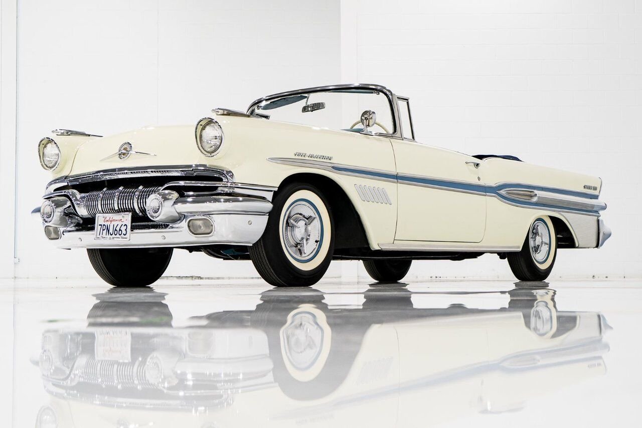 Pontiac Bonneville *PRICE IN USD* Fuel injected 347/315HP 1 of 630 produced 1957 Blanc Montréal - photo #31