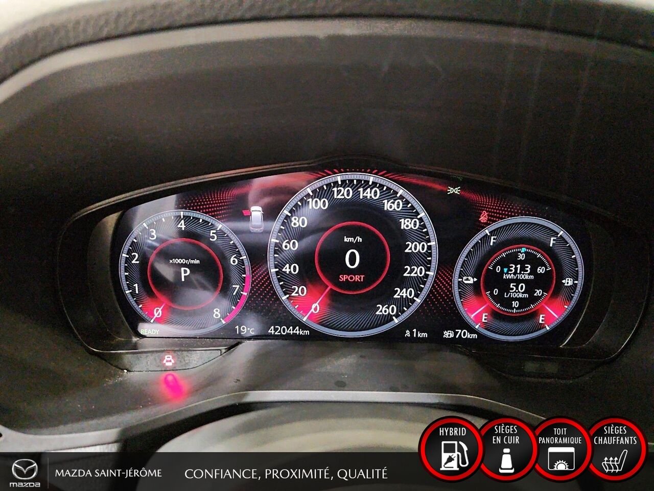 2024 Mazda CX-90 hybride rechargeable GS-L | 1 PROPRIÉTAIRE | HYBRIDE RECHARGEABLE | CUIR | TOIT OUVRANT | AWD White Saint-Jérôme - photo #15