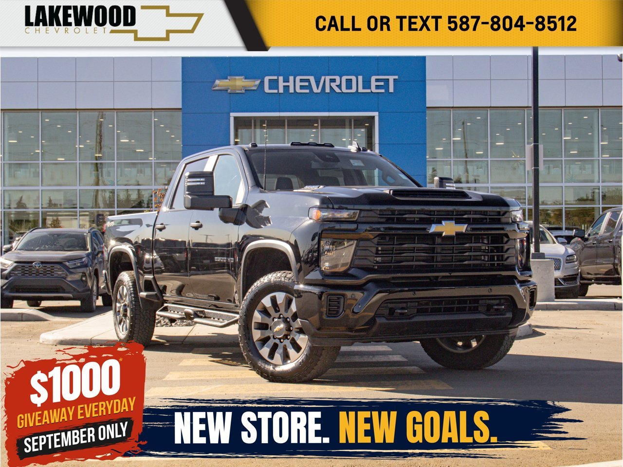 2025 Chevrolet Silverado 2500HD 4WD Crew Cab 159 Custom Black Sherwood Park - photo #0
