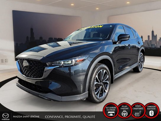 2022 Mazda CX-5 GS Luxury AWD | 57 169 KM | TOIT OUVRANT | CUIR | HAYON ÉLECTRIQUE Black