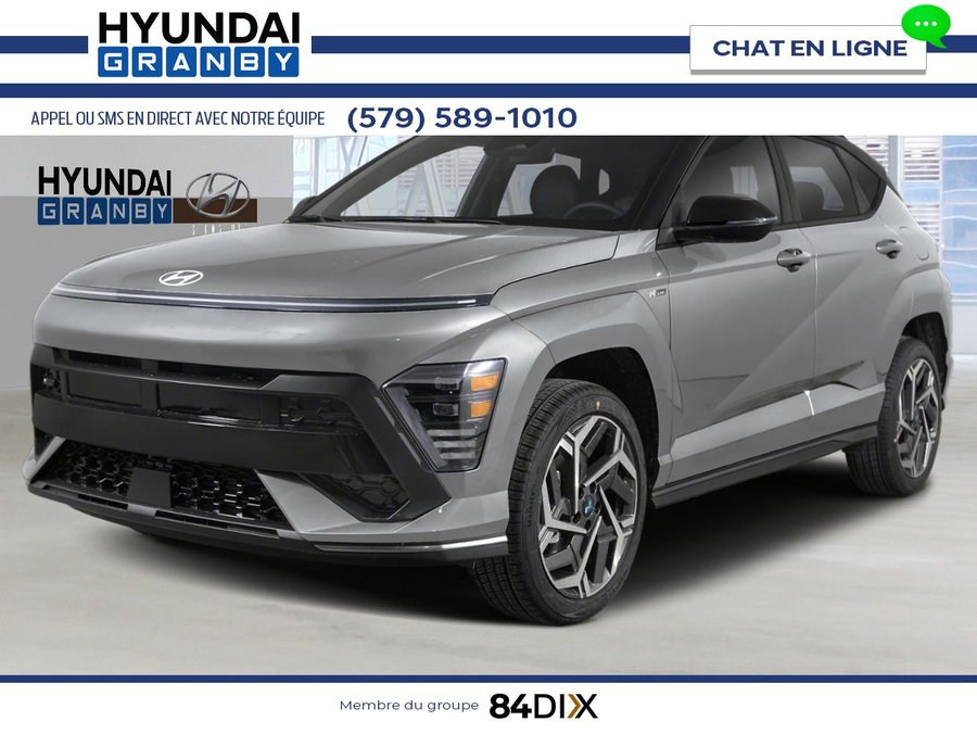 HYUNDAI Kona 1.6T N Line TI avec toit bicolore 2026 Gris cybernétique avec toit Noir abyssal
