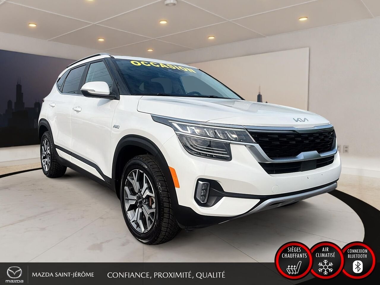 2023 Kia Seltos White Ste-Agathe des Monts - photo #3
