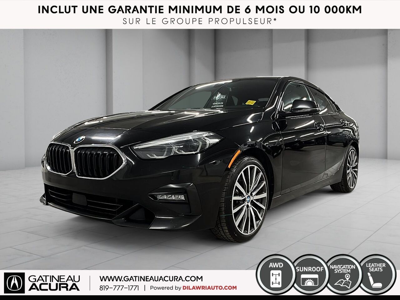 Black 2021 BMW 2 Series Sedan All-Wheel Drive Automatic