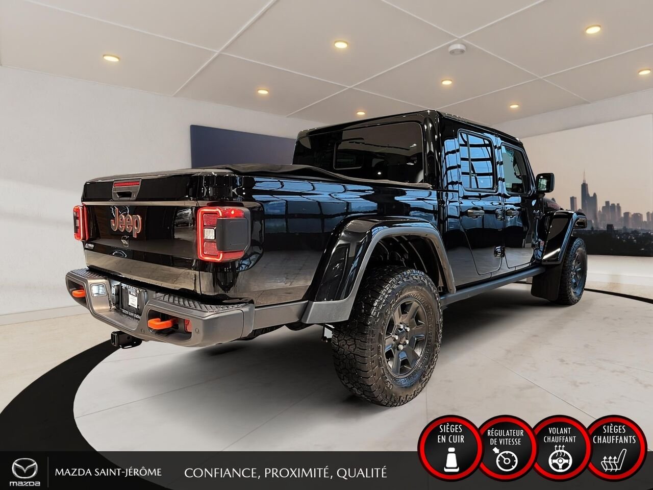 2021 Jeep Gladiator MOJAVE | DEUX TOITS | CUIR | PNEUS TOUT-TERRAIN LT285 | 4X4 Black Saint-Jérôme - photo #5