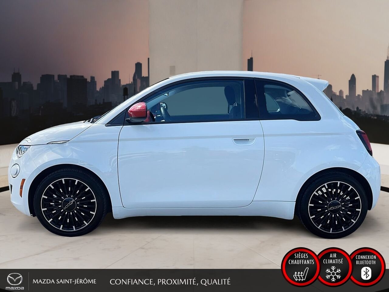 2024 FIAT 500e Édition (RED) | 100 % ÉLECTRIQUE | NAVIGATION | CAMÉRA DE RECUL | CARFAX VIERGE White Saint-Jérôme - photo #10