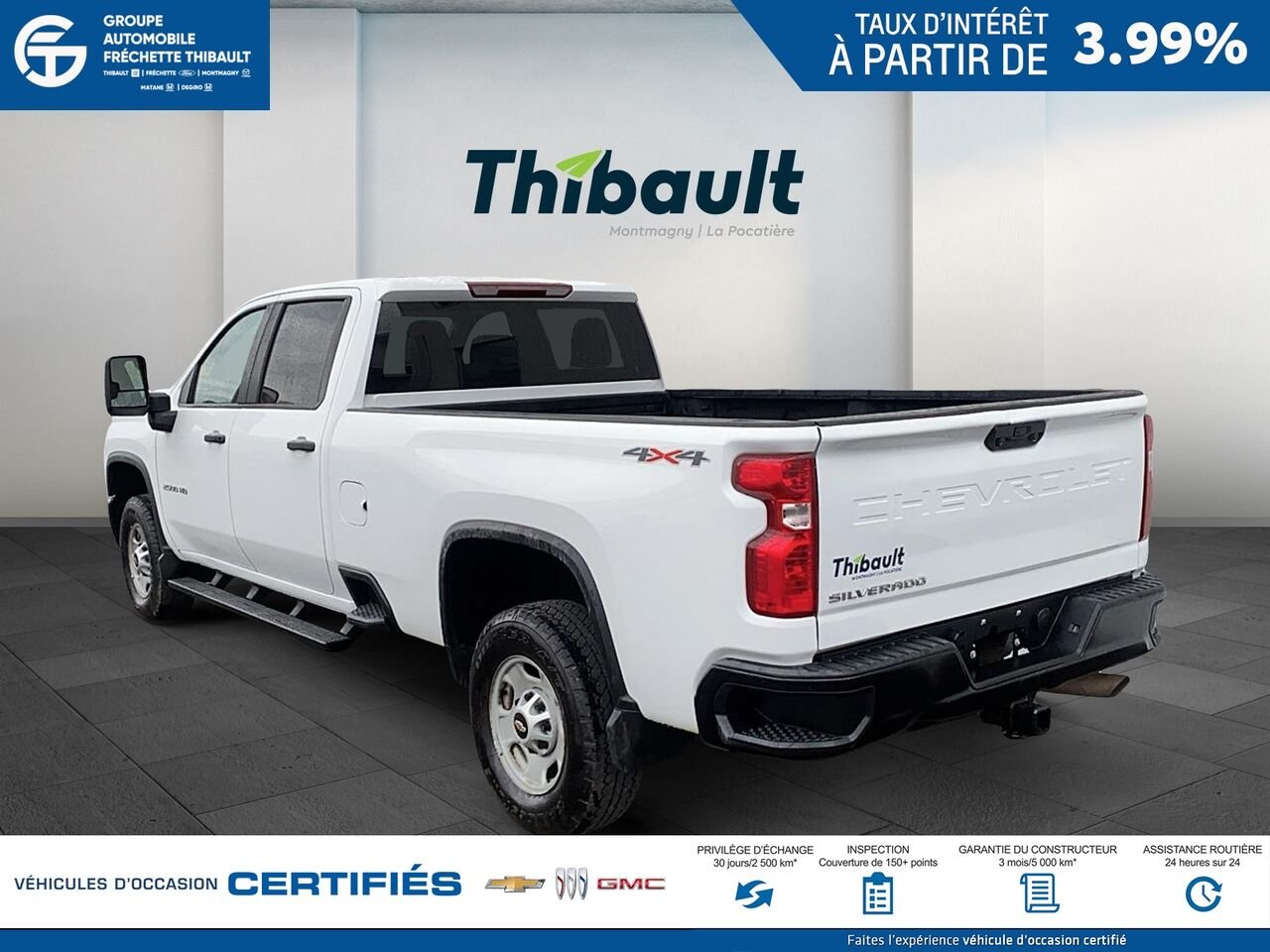 Chevrolet Silverado 2500HD WT cabine multiplace 4RM 172 po 2024 Blanc Montmagny - photo #3