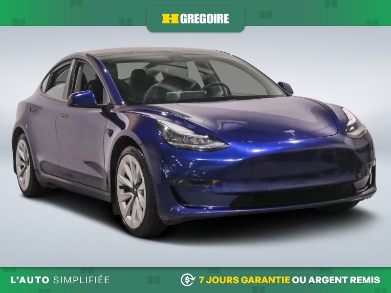 2021 Tesla Model 3 Range Plus AUTO AC CUIR TOIT MAGS CAM RECUL BLEU Blue