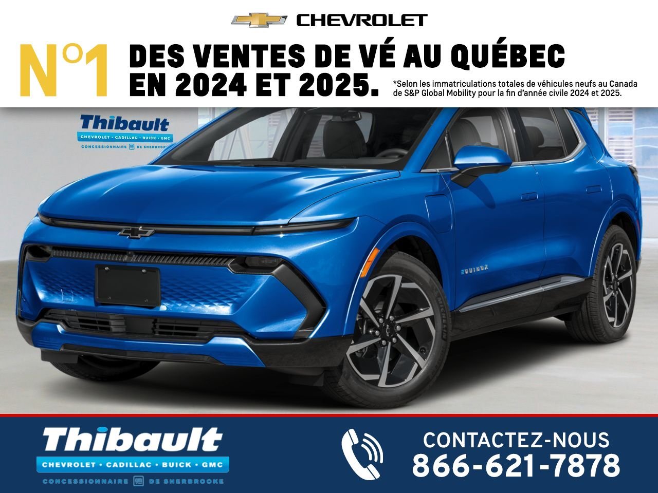 2027 CHEVROLET Equinox EV LT1 4 portes avec PCY RIPTIDE BLUE METALLIC Sherbrooke - photo #0