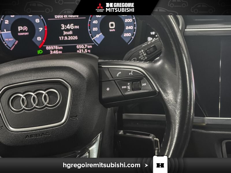 Audi Q3 MA4569 | Komfort *AWD* Cuir * Toit * Mags * Camera 2020 Noir Laval - photo #21
