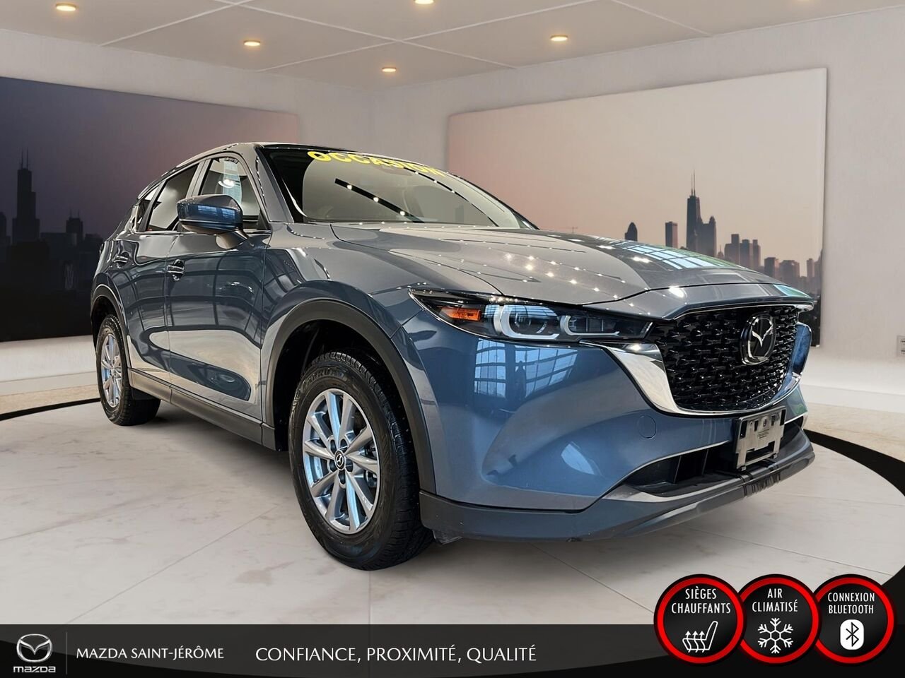 Mazda CX-5 GS | AWD | SIMILICUIR SPORT | VOLANT CHAUFFANT | HAYON ÉLECTRIQUE 2025 Gris Saint-Jérôme - photo #3