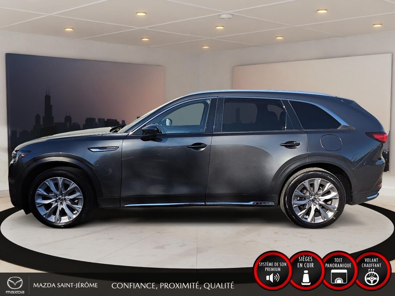 2024 Mazda CX-90 hybride léger GT-P | AWD | TOIT PANORAMIQUE | CUIR NAPPA | BOSE | MAGS Grey Saint-Jérôme - photo #9