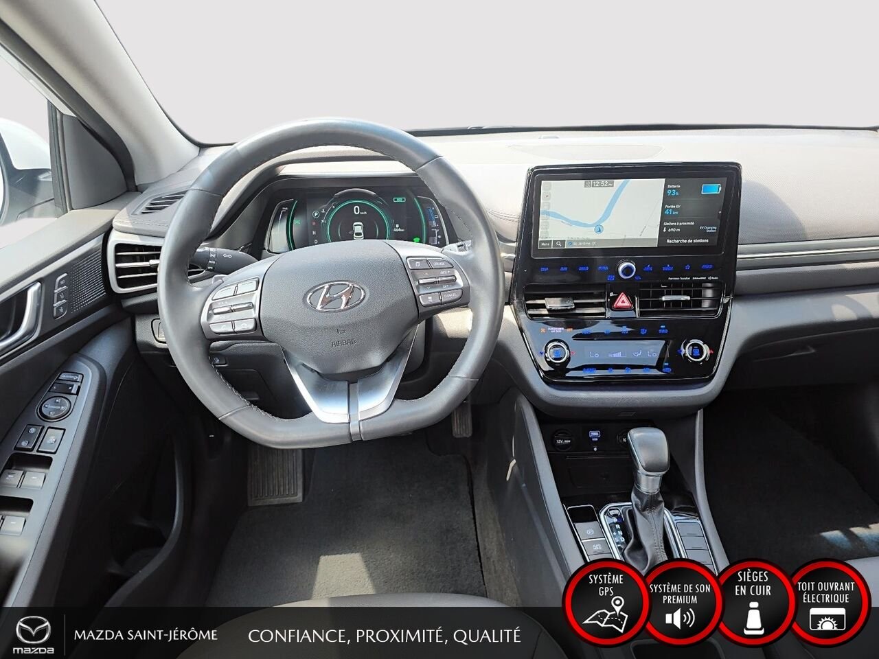 Hyundai Ioniq hybride rechargeable Ultimate | TOIT OUVRANT | CUIR | 2020 Blanc Saint-Jérôme - photo #23