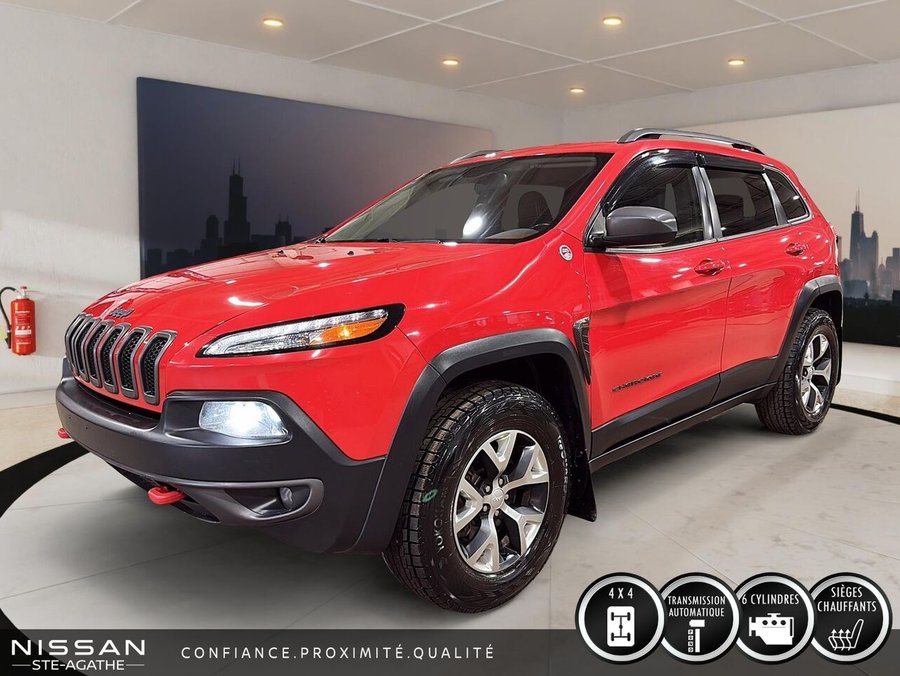 Jeep Cherokee TRAILHAWK | JAMAIS ACCIDENTÉ | 4X4 | CUIR | TOIT OUVRANT | CAMÉRA DE RECUL 2017 Rouge