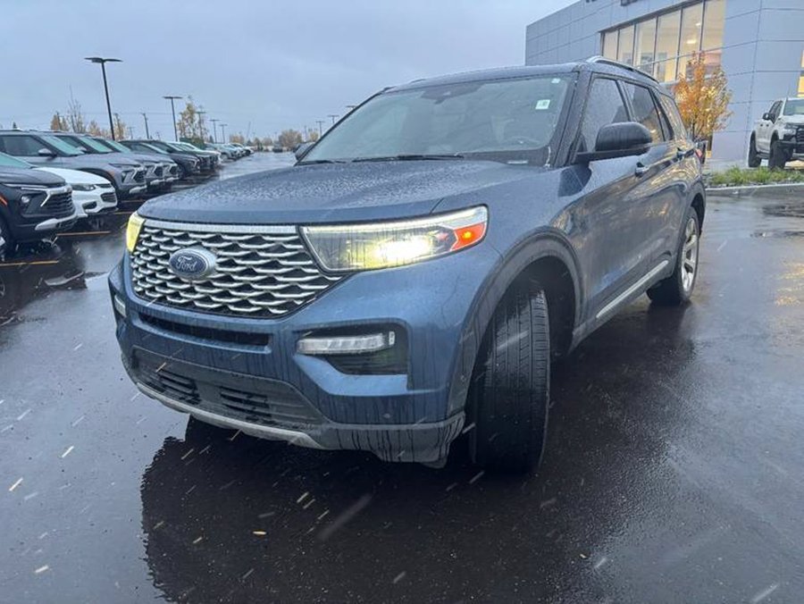 2020 Ford Explorer Platinum 600A 4WD 3.0L EcoBoost 6 Passenger | Heated and Ventilated Leather Bucket Seats Blue