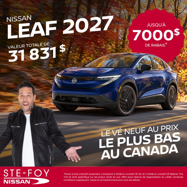 Ste foy nissan promo octobre LEAF 2027