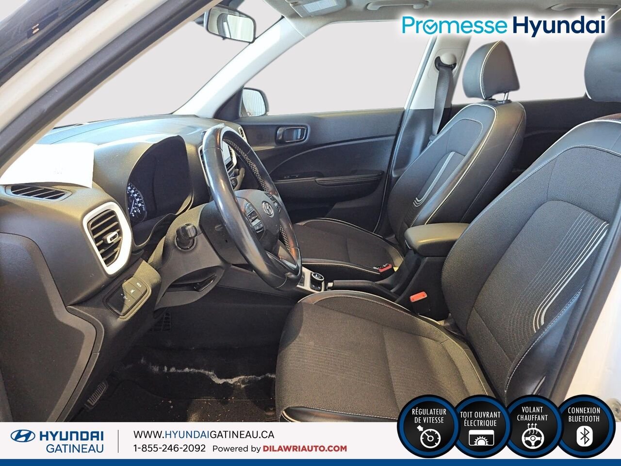 Hyundai Venue Ultimate IVT *** carfax clean , toute equiper , certifier*** 2022 Blanc Ottawa & Gatineau - photo #7