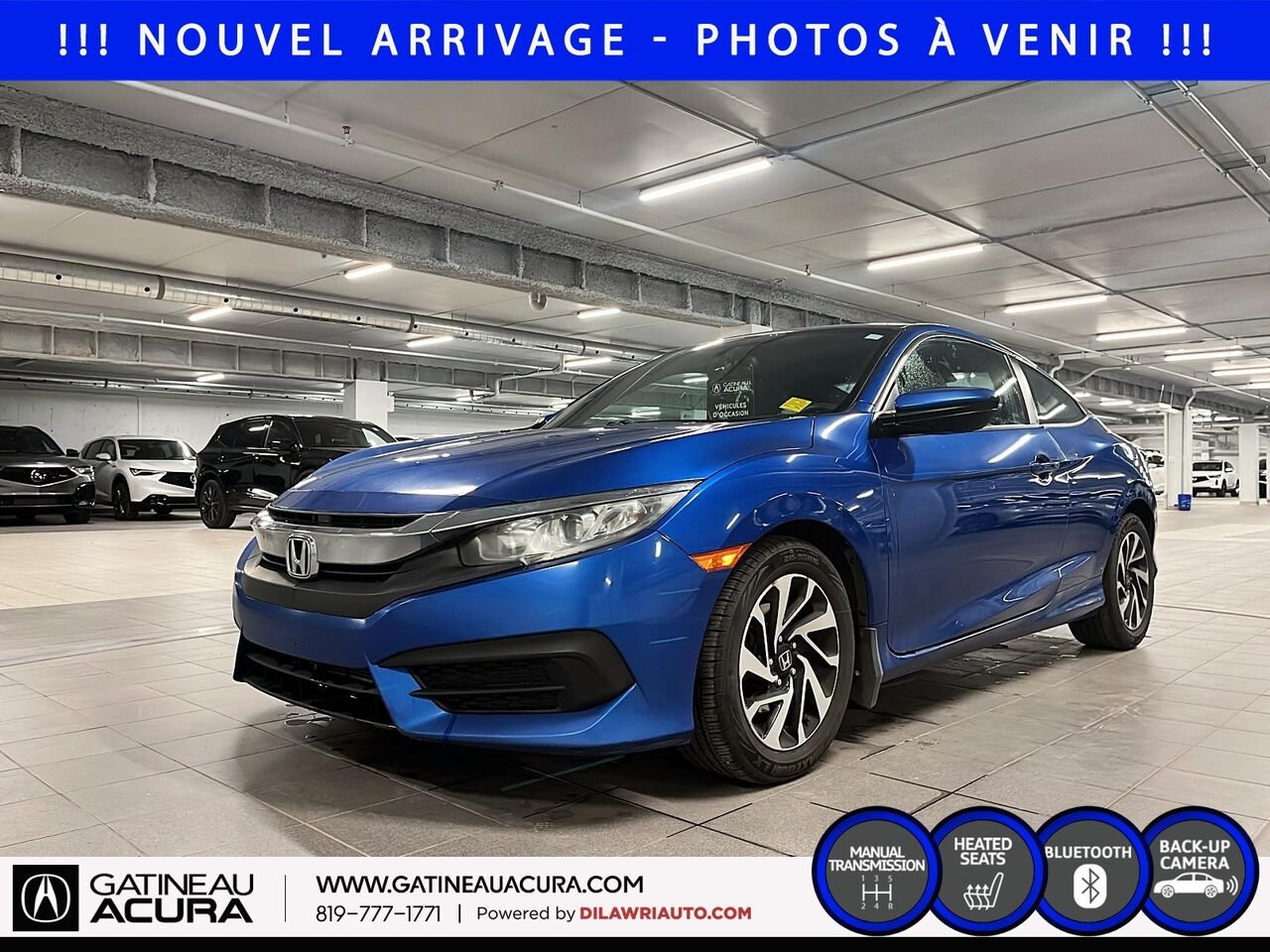 Honda Civic Coupé LX 2017 Bleu Ottawa & Gatineau - photo #0