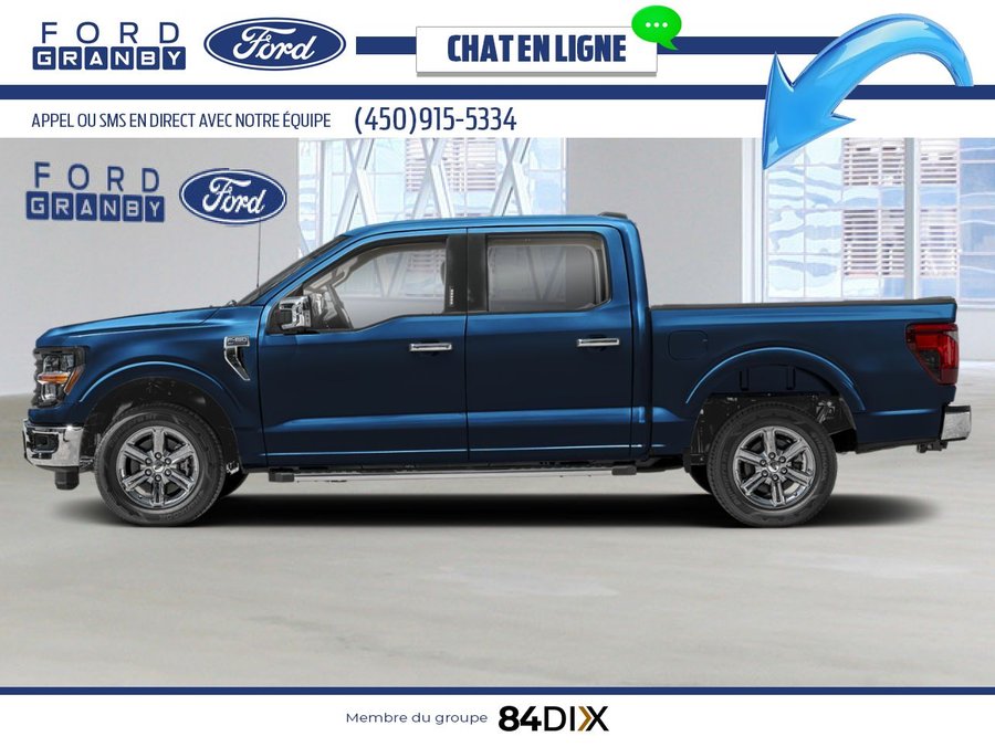 2025 Ford F-150 XLT cabine SuperCrew 4RM caisse de 5,5 pi Antimatter Blue Metallic