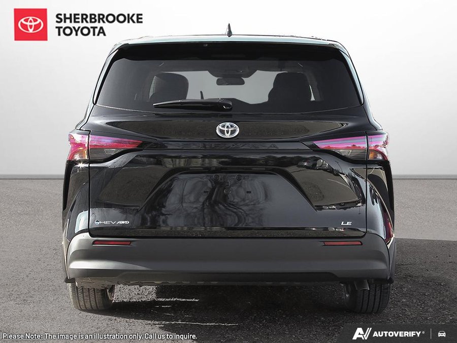 2026 Toyota Sienna LE TI 8 places Midnight Black Metallic