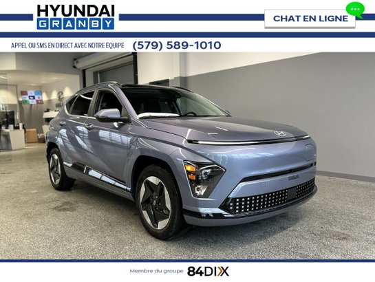 Hyundai Kona électrique Preferred Trend - Cuir - Toit Ouvrant 2025 Bleu