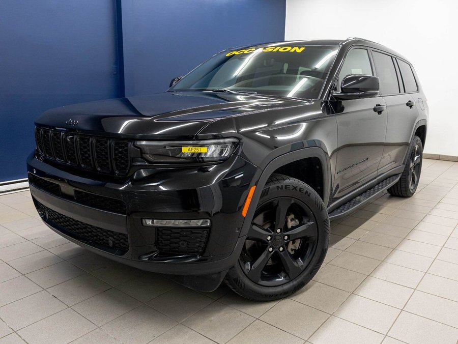 Jeep Grand Cherokee L LIMITED 4X4 *TOIT* NAV SIÈGES VENT CAM360 REG ADAP 2024 Noir