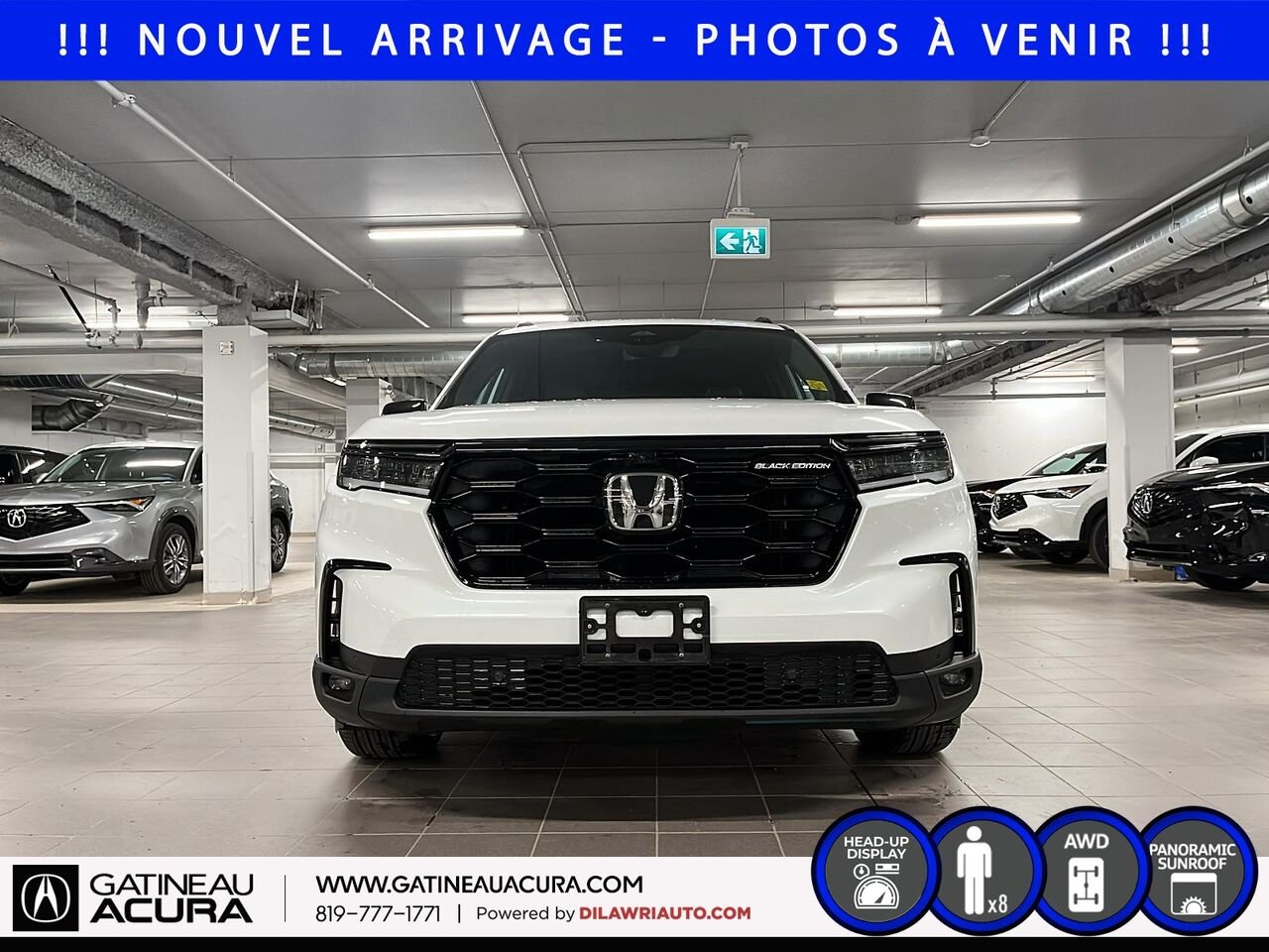 2024 Honda Pilot Black Edition AWD White Ottawa & Gatineau - photo #1