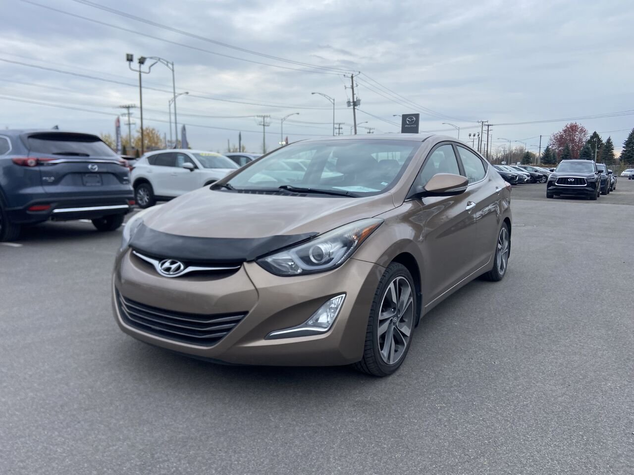 Hyundai Elantra LIMITED | TOIT OUVRANT | CUIR | CAMERA DE RECUL | GARANTIE 1 AN INCLUSE *579-888-9954* TEXTOS 2014 Brun Saint-Jérôme - photo #0
