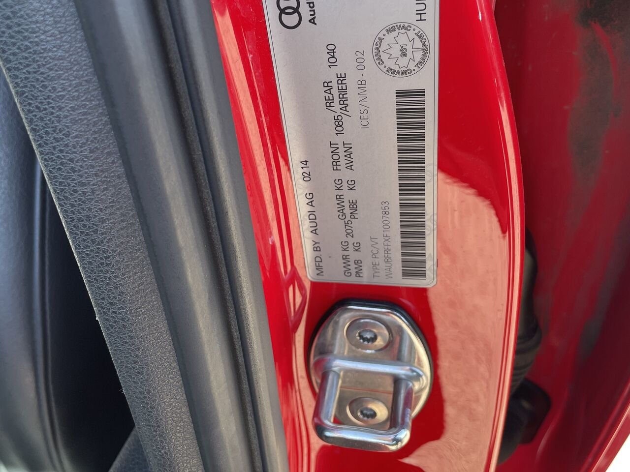 Audi A3 -TFSI 2015 Rouge Longueuil, - photo #18