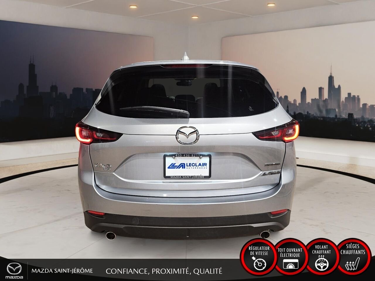 2023 Mazda CX-5 GS LUXURY | TOIT OUVRANT | CUIR | AWD | Silver Saint-Jérôme - photo #6