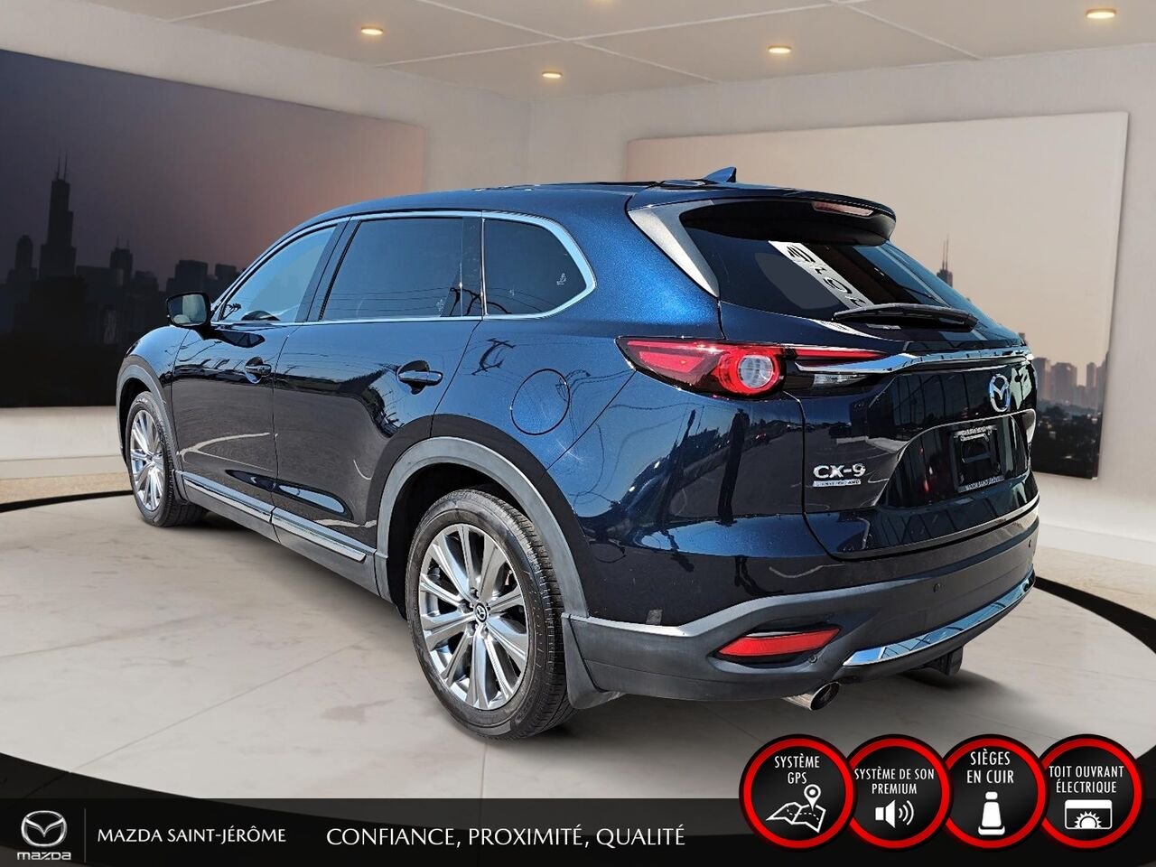 Mazda CX-9 Signature | AWD | TOIT OUVRANT | CUIR | 6 PASS 2022 Bleu Saint-Jérôme - photo #8
