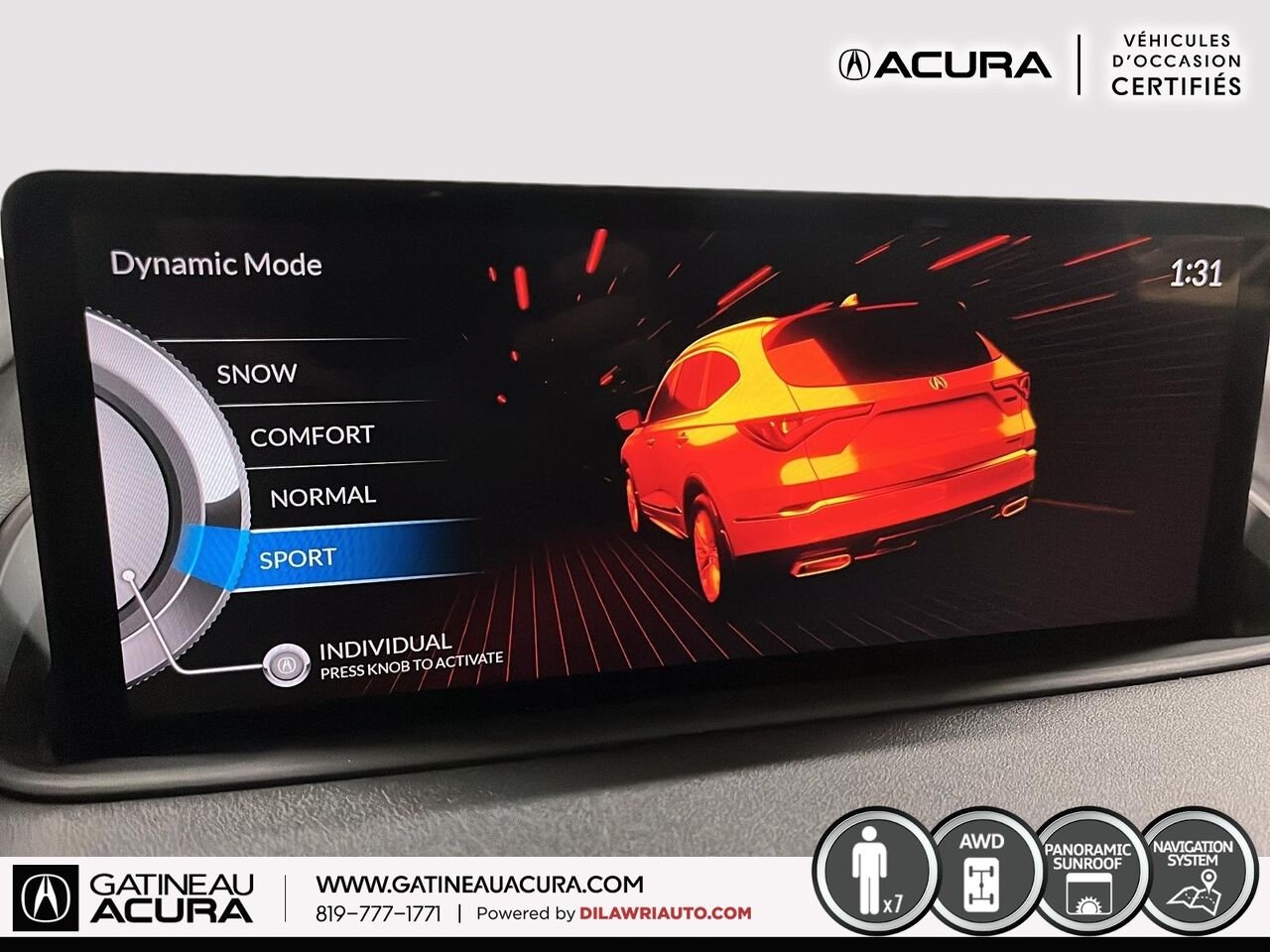 Acura MDX A-Spec SH-AWD 2023 Argent Gatineau - photo #7