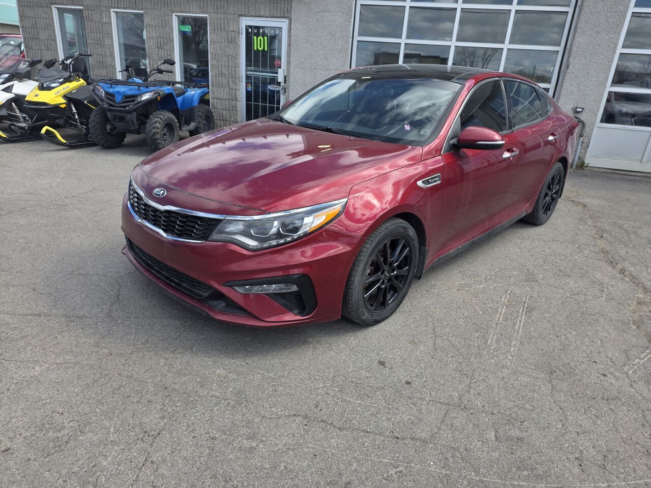 Red 2019 Kia Optima Sedan Front-Wheel Drive Automatic