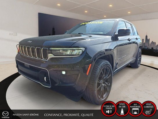 Jeep Grand Cherokee Overland | CUIR NAPPA | TOIT COMMANDVIEW 2 RANGÉES | SIÈGES VENTILÉS | 4X4 2023 Noir