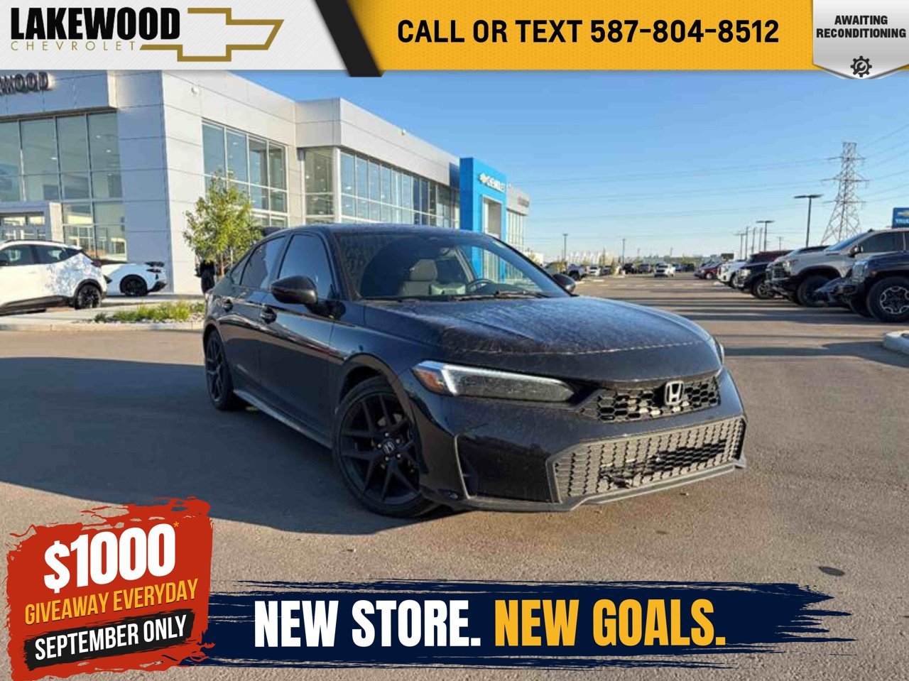 2025 Honda Civic Sedan Sport CVT Black Sherwood Park - photo #0