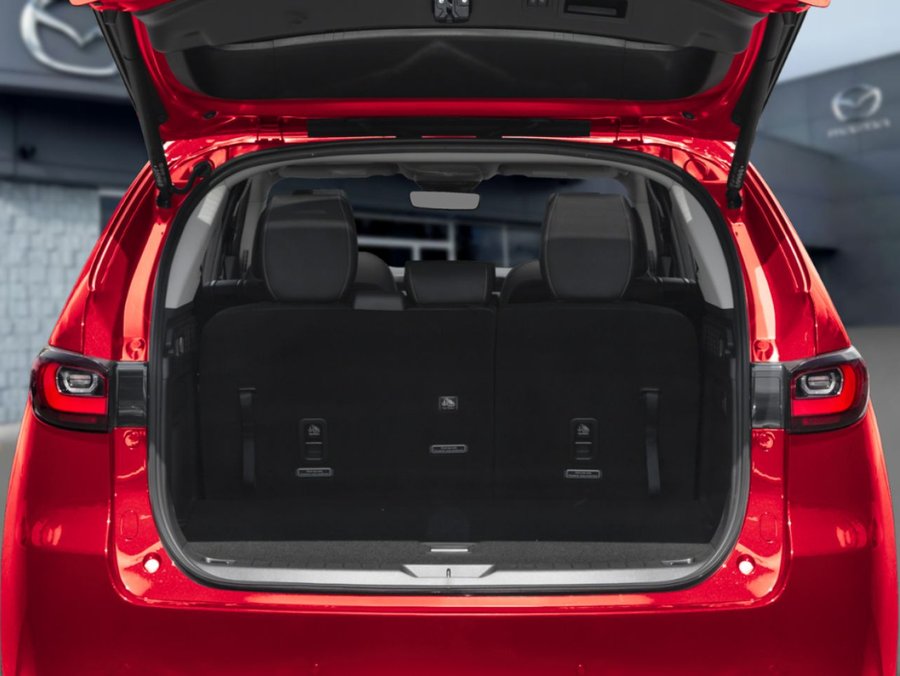 Mazda CX-90 hybride léger GT TI, 7 PASSAGERS, BANQUETTE, COMMANDE AU VOLANT 2026 Noir de jais mica