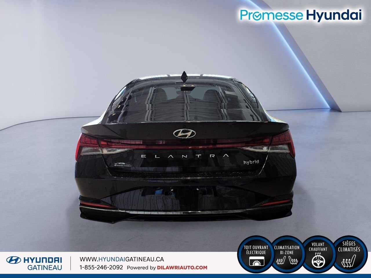 Hyundai Elantra hybride Luxury ***hybrid, cuir , toit ouvrant*** 2023 Noir Ottawa & Gatineau - photo #4
