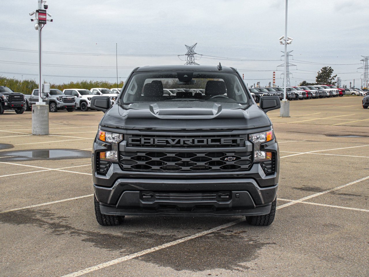 2025 Chevrolet Silverado 1500 4WD Crew Cab 147 Custom Black Sherwood Park - photo #2