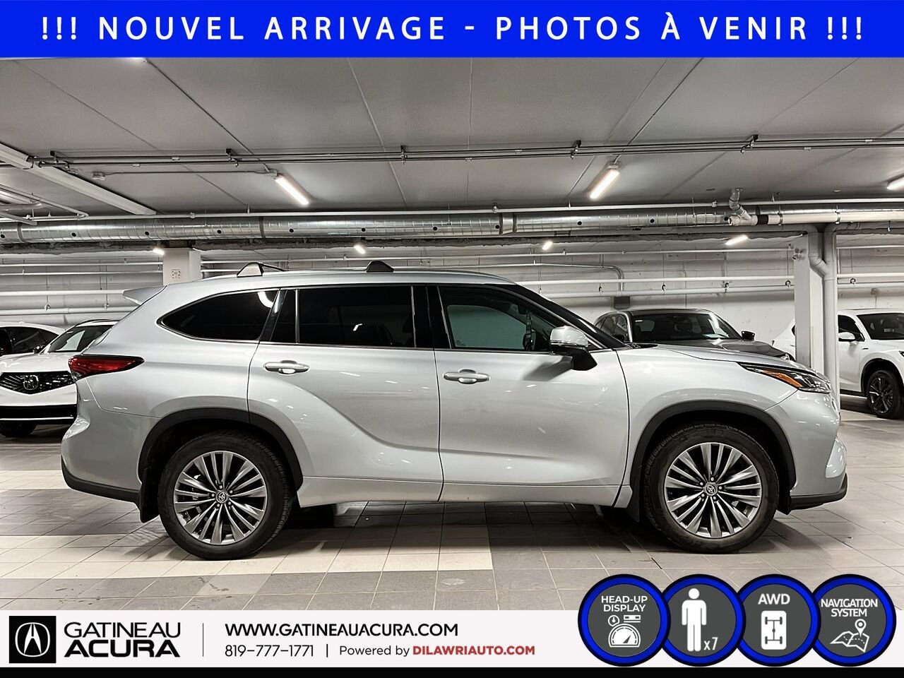 2021 Toyota Highlander Platinum AWD Silver Ottawa & Gatineau - photo #3