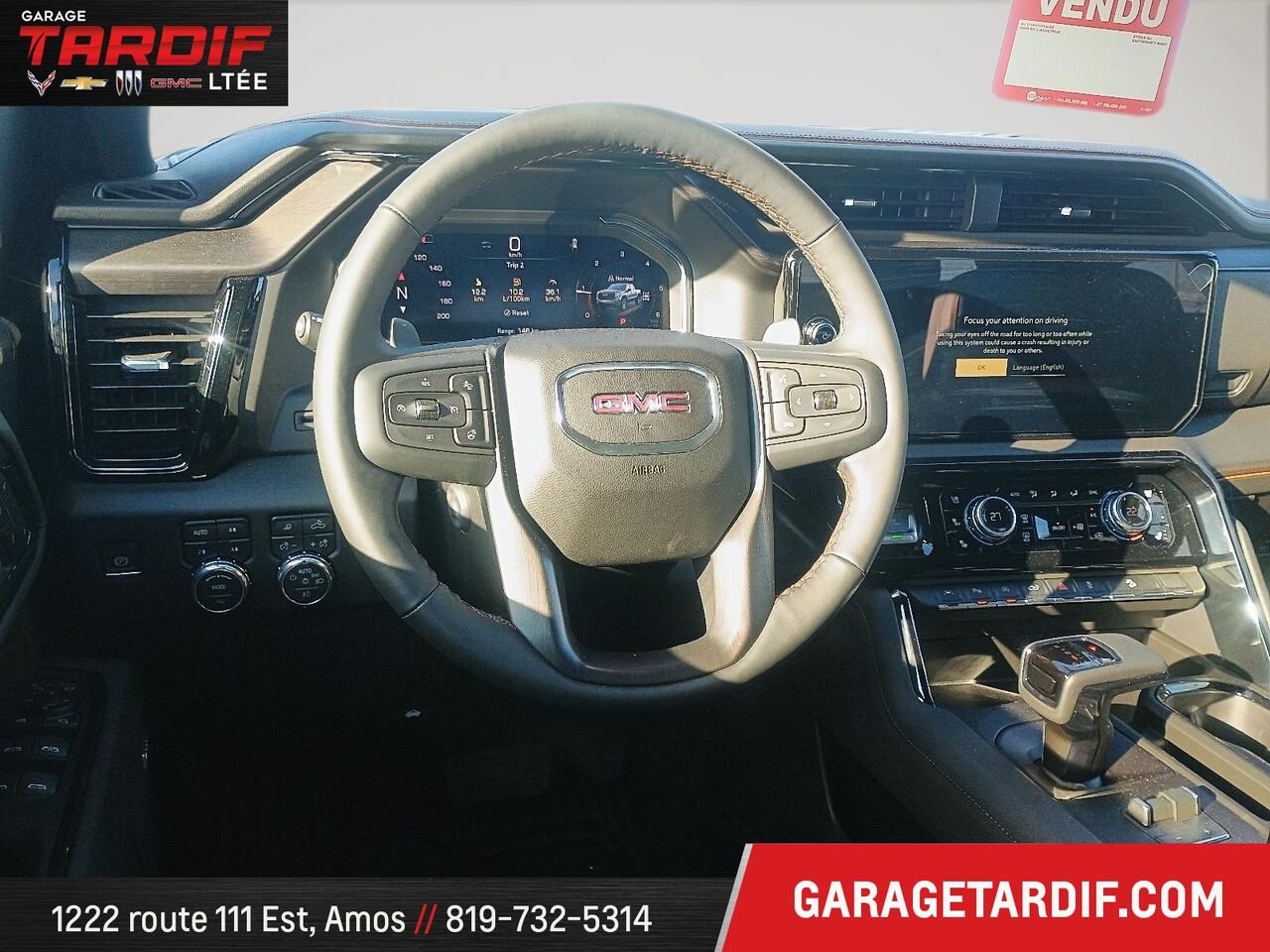 GMC Sierra 1500 AT4 cabine multiplace 4RM 157 po 2026 Noir onyx Amos - photo #3
