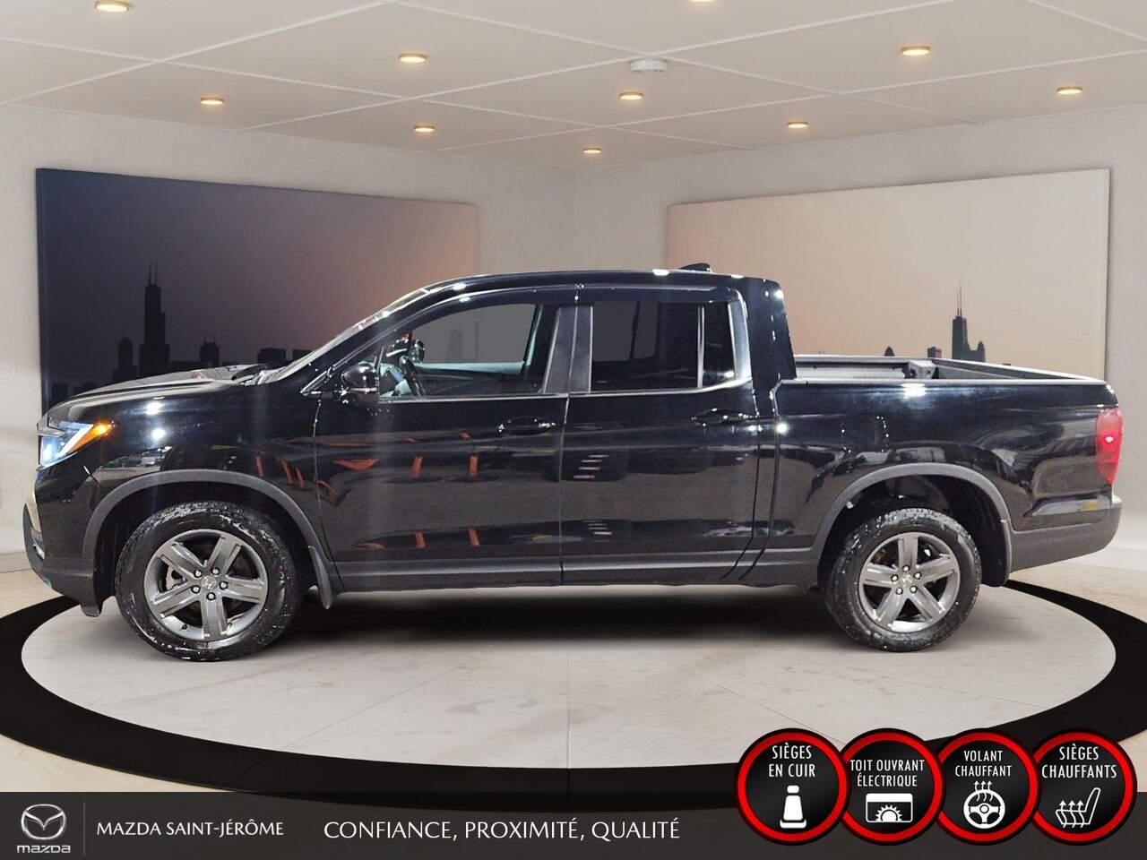 2022 Honda Ridgeline EX-L | 4X4 | TOIT OUVRANT | CUIR | VOLANT CHAUFFANT | DÉMARREUR À DISTANCE Black Saint-Jérôme - photo #10