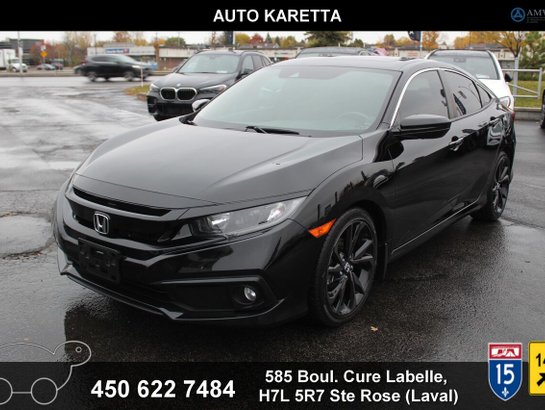 Honda Civic Berline Sport toit ouvrant cruise adpt sieges chauff mags 2020 Noir