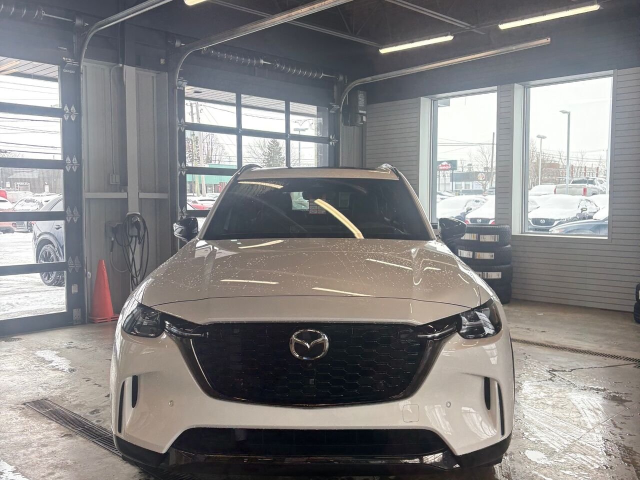 MAZDA CX-90 hybride léger GT-P TI 2026 Blanc rhodium métallisé Châteauguay - photo #1